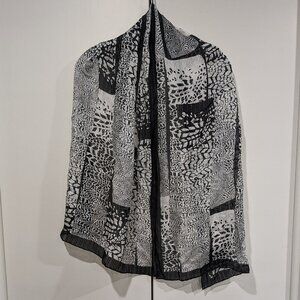 Carlisle black white scarf glitter